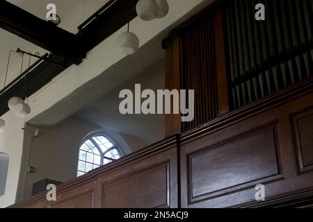 Die Orgelgalerie, St. Leonard's Church, Ryton-on-Dunsmore, Warwickshire, England, Großbritannien Stockfoto