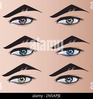 Männer im Anime- und Manga-Stil. Stock Vektor