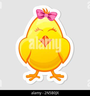 Osteraufkleber Vector, Osterhündchen im Ei Stock Vektor