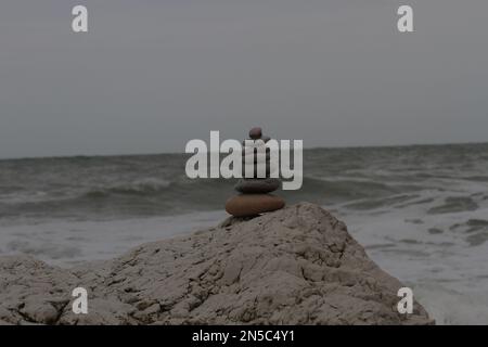 Pedras, Stones, Beach Stockfoto