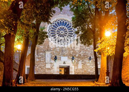 Fassade der Kathedrale, Triest, Italien Stockfoto