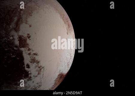 Digitales Foto des Zwergplaneten Pluto. Stockfoto