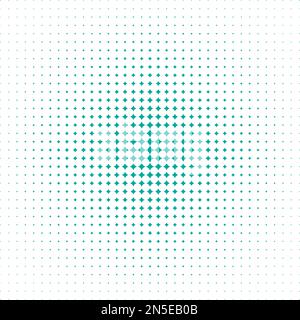 Weißer und grüner Hintergrund mit Halbtonmuster. Abstrakte Designelemente. Stock Vektor