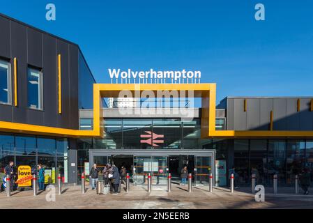 Der neue Wolverhampton Bahnhof, Wolverhampton, West Midlands Stockfoto