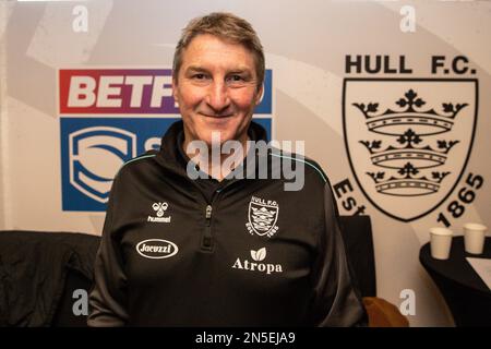 Tony Smith Cheftrainer des Hull FC während der Super League-Medieneinführung im Science and Industry Museum, Manchester, Großbritannien, 9. Februar 2023 (Foto: Mark Cosgrove/News Images) Stockfoto