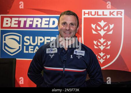 Willie Peters Cheftrainer von Hull KR während der Medienpräsentation der Super League im Science and Industry Museum, Manchester, Großbritannien, 9. Februar 2023 (Foto: Mark Cosgrove/News Images) Stockfoto