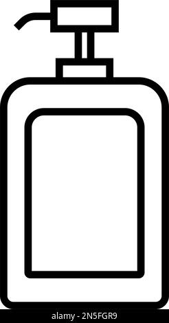 Einfaches Seifenflaschensymbol. Tägliche Notwendigkeiten. Bearbeitbarer Vektor. Stock Vektor