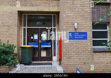 Melbourne, Victoria, Australien - 06. April 2014: Eintritt zum Old Metallurgy Building in der University of Melbourne, Victoria, Australien. Stockfoto