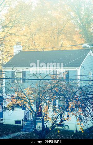 Vorstadthaus im Herbst, Washington D.C., USA Stockfoto