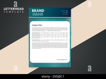 Briefkopfpapier für Firmenkunden, elegantes und minimalistisches Briefkopfdesign Stock Vektor