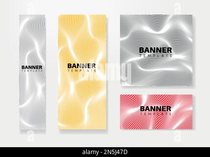 Modernes Bannerdesign Webvorlage Set, Webbanner. Hintergrund für Website-Design, Social-Media-Cover-Werbebanner, Flyer, Einladungskarte Stock Vektor