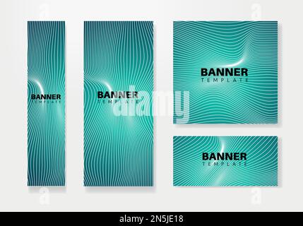 Modernes Bannerdesign Webvorlage Set, Webbanner. Hintergrund für Website-Design, Social-Media-Cover-Werbebanner, Flyer, Einladungskarte Stock Vektor