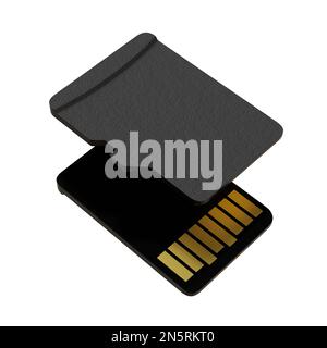 Leere Speicherkarte, microSD-Flash-Speicher-Disk Stockfoto