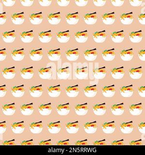 Thailändisches Muster Für Nahtlose Speisen Stock Vektor