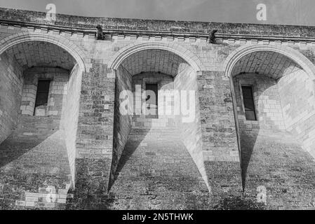 Amboise, Frankreich - Dez. 30 2022: Prächtiges Schloss Amboise im französischen Loiretal Stockfoto