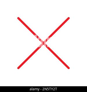 Linie mit Stoppsymbol isoliert auf weißem Hintergrund. Schwarzer, flacher Klassiker mit modernem Umriss. Lineares Symbol und bearbeitbare Kontur. Einfach und pixelgenau Stock Vektor