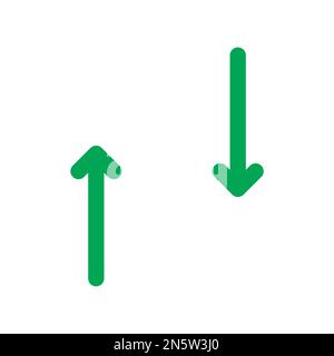 Linie des Symbols Richtung ändern, isoliert auf weißem Hintergrund. Schwarzer, flacher Klassiker mit modernem Umriss. Lineares Symbol und bearbeitbare Kontur. Einfach und p Stock Vektor