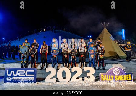 Ambiance während der Rally Sweden 2023, 2. Runde der WRC World Rally Car Championship 2023, vom 9. Bis 12. Februar 2023 in Umea, Vasterbotten County, Schweden - Photo Nikos Katikis / DPPI Stockfoto