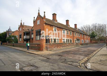 Alms Houses in Ipswich, Suffolk, Großbritannien Stockfoto