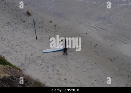 Wintersurfen in Kalifornien Stockfoto