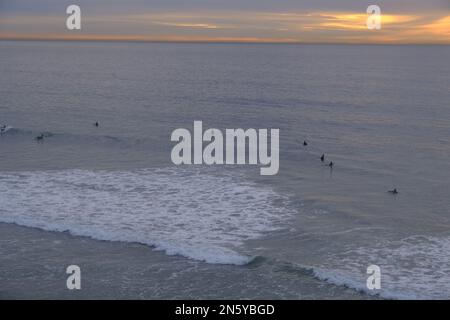 Wintersurfen in Kalifornien Stockfoto