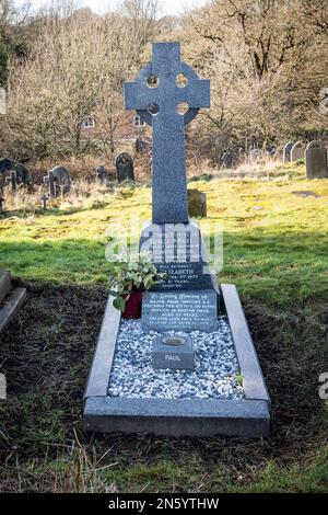 Grab des SAS-Soldaten Major Paul Wright RE, der während des Dhofar-Krieges am 6 1973. Februar auf dem Kirchenfriedhof Rostherne in Cheshire getötet wurde Stockfoto