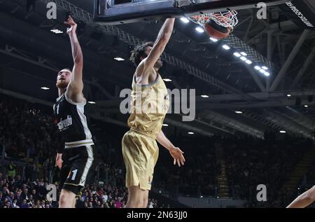 Bologna, Italien. 09. Februar 2023. Alex Abrines (FC Barcelona) während des Euroleague Basketball-Meisterschaftsspiels Segafredo Virtus Bologna gegen FC Barcelona - Bologna, Italien, 09. Februar 2023 in der Segafredo Arena Credit: Independent Photo Agency/Alamy Live News Stockfoto