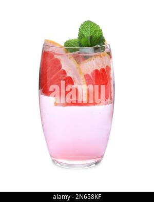 Köstliche Grapefruit-Limonade aus weißer Sodawasser Stockfoto