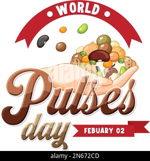 Designabbildung für World Pulses Day Banner Stock Vektor