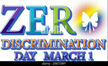 Designanschauung des Banners „Zero Discrimination Day“ Stock Vektor