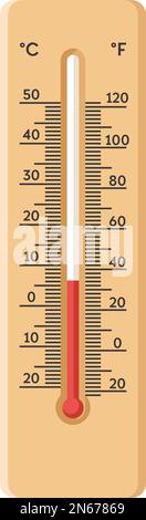 Temperaturanzeige mit Thermometern Stock Vektor