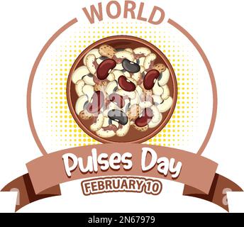 Designabbildung für World Pulses Day Banner Stock Vektor