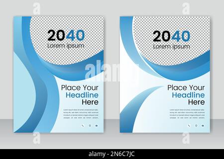 Farbschema mit Vorlage für die Gestaltung des Cover-Designs für das Business Book im Hintergrund der Stadt aus dem Jahr A4. Einfache Anpassung an Broschüre, Jahresbericht, Zeitschrift, Poster, Corporate PR Stock Vektor