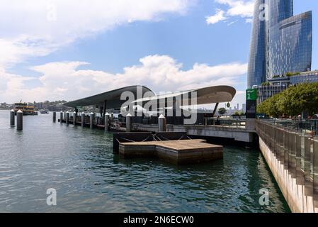 Barangaroo Wharf 1 in Darling Harbour in Sydney, Australien Stockfoto