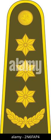 Abzeichen des Militäroffiziers der litauischen PULKININKAS (OBERST) Stock Vektor