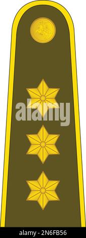 Abzeichen des Militäroffiziers der litauischen KAPITONAS (KAPITÄN) Stock Vektor