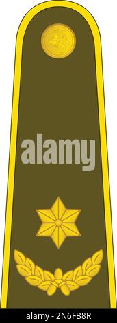 Abzeichen des Militäroffiziers der litauischen MAJORAS (MAJOR) Stock Vektor
