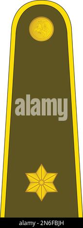 Abzeichen des militärischen Offiziers der litauischen LEITENANTAS (LEUTNANT) Stock Vektor