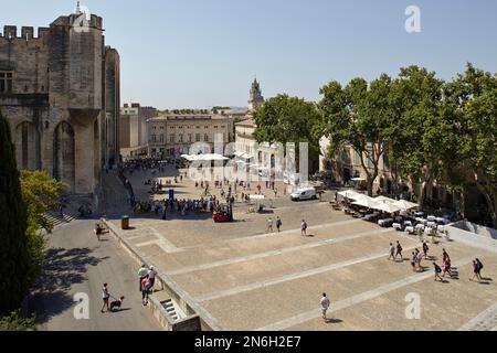 Papstpalast, Avignon, Provence-Alpes-Cote d'Azur, Frankreich Stockfoto