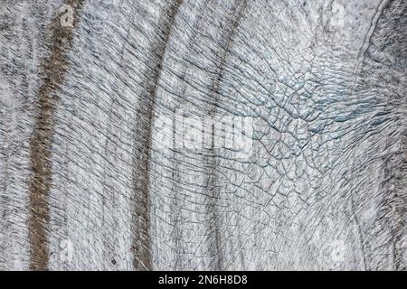 Aus der Vogelperspektive des UNESCO-Weltkulturerbes, großer Alteschgletscher, Berner Alpen, Schweiz Stockfoto