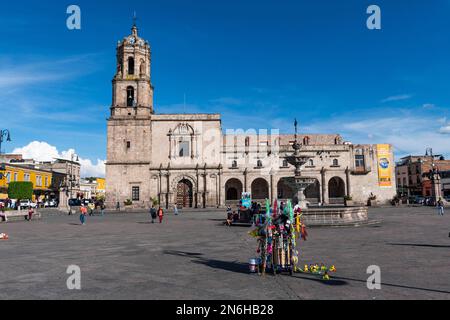 Valladolid-Platz und San Francisco de Assisi-Platz, UNESCO-Weltkulturerbe Morelia, Michoacan, Mexiko Stockfoto