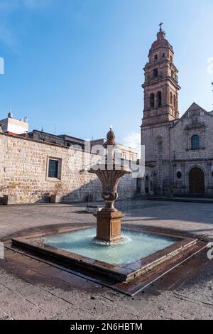 San Agustin Platz, UNESCO-Weltkulturerbe Morelia, Michoacan, Mexiko Stockfoto