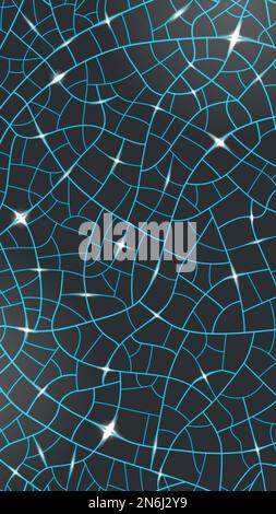 Leuchtend blaue Kratzer auf der Oberfläche des Bildschirms Stock Vektor