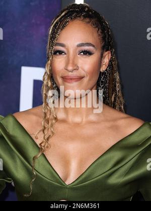 Hollywood, Usa. 09. Februar 2023. HOLLYWOOD, LOS ANGELES, KALIFORNIEN, USA - FEBRUAR 09: Amerikanische Musikerin, Komikerin und Schauspielerin Tawny Newsome erscheint auf der Los Angeles Premiere der Paramount's Original Series „Star Trek: Picard' Third and Final Season findet am 9. Februar 2023 im TCL Chinese Theatre IMAX in Hollywood, Los Angeles, Kalifornien, USA statt. (Foto: Xavier Collin/Image Press Agency) Kredit: Image Press Agency/Alamy Live News Stockfoto