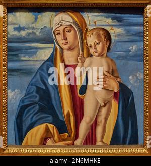 Madonna col Bambino - tempera su tavola - Cristoforo Caselli - 1496 - Bergamo, Accademia Carrara Stockfoto