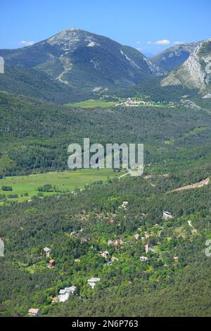 Paysage aux alentours de Thorenc, Parc regional des prealpes d'Azur, Alpes Maritimes, 06, Cote d'Azur, Frankreich Stockfoto