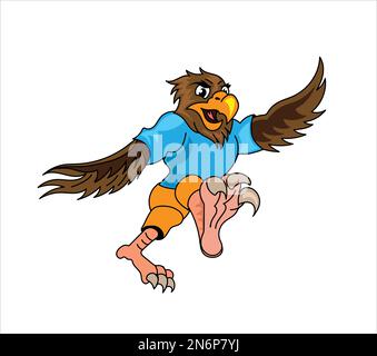 Eagle-Cartoon-Maskottchen-Vektor Stock Vektor