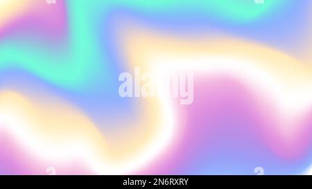 Abstrakter Hintergrund holographischer Folien. Holographische, pastellfarbene Oberfläche mit schillerndem Abstract. Abbildung: Hologramm schillernd sp Stockfoto