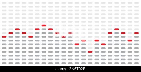 Symbol für digitalen Equalizer oder Equalizer. Puls-Musical. Musik-Sound-Wave-Mixer. Musik-SoundWave-Diagramm. Lautstärke evel. Musik-Audiofrequenz, Sprachleitung Stockfoto