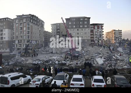 Antakya, Türkei. 09. Februar 2023. Erdbebenkatastrophe in Antakya. Kredit: Anne Pollmann/dpa/Archiv/dpa/Alamy Live News Stockfoto